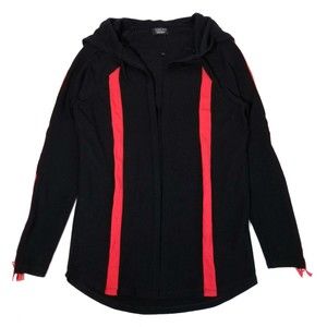 Zara Man Black Red Zip Cardigan Hoodie